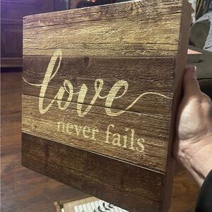 Wooden Love Sign Decor